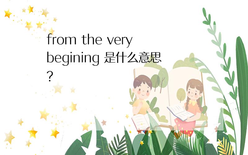 from the very begining 是什么意思?