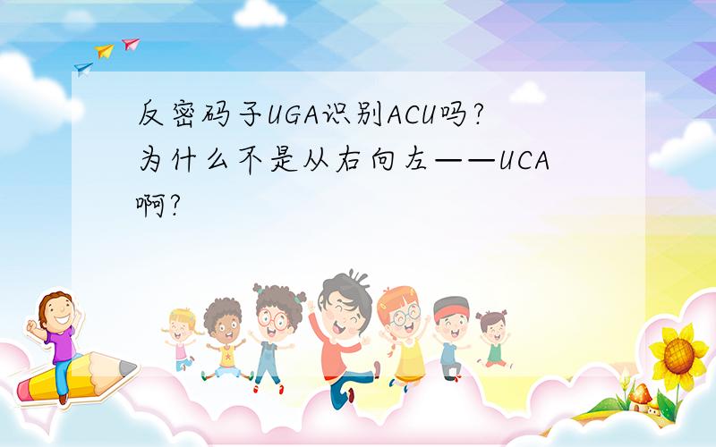 反密码子UGA识别ACU吗?为什么不是从右向左——UCA啊?