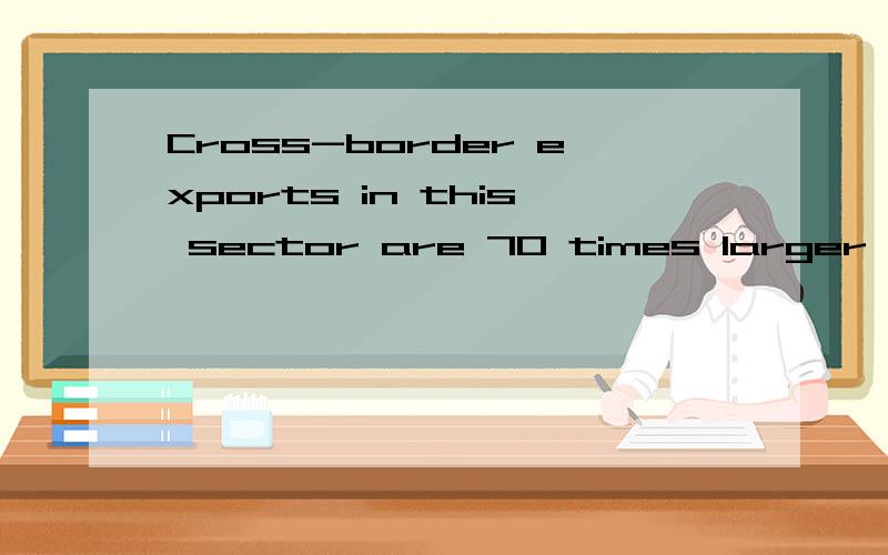 Cross-border exports in this sector are 70 times larger than imports.In some important sectors the United States imports virtually no services from China (e.g.,insurance and operational leasing),while in several others the level of exports are far hi