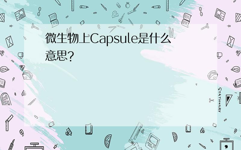 微生物上Capsule是什么意思?