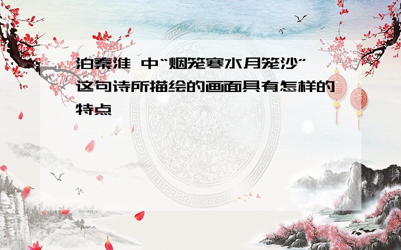 泊秦淮 中“烟笼寒水月笼沙”这句诗所描绘的画面具有怎样的特点