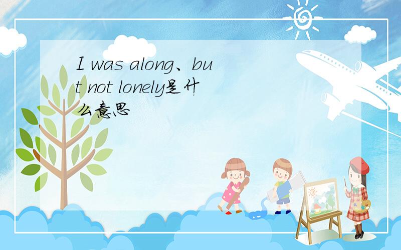 I was along、but not lonely是什么意思