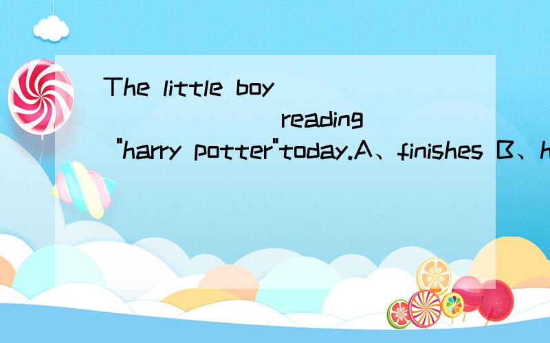 The little boy_______reading 