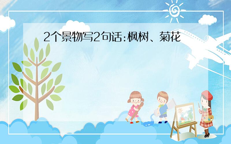 2个景物写2句话:枫树、菊花